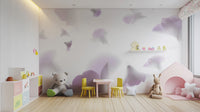 Charming soft pastel floral wall print
