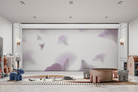 Light pastel floral wallpaper pattern
