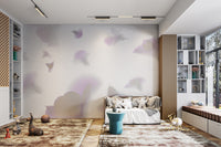 Soft floral pastel wall covering

