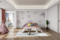 Subtle pastel flower wallpaper design
