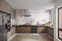 Floral wallpaper in soft pastel shades
