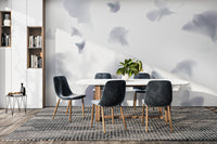 Soft lavender floral wallpaper design
