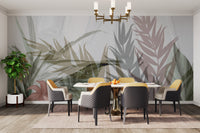 Artistic watercolor tropical leaf wallpaper
