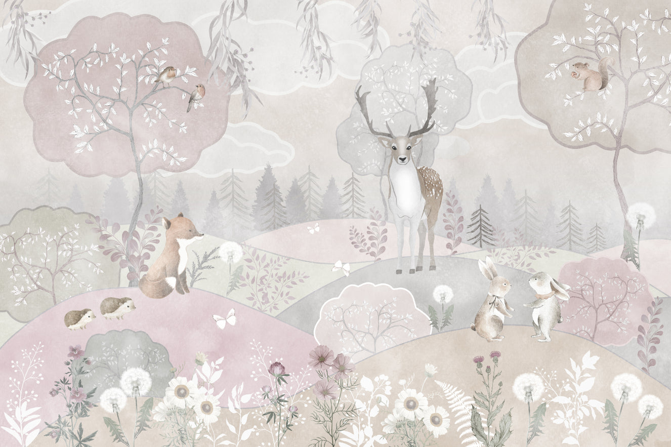 Whimsical Woodland Creatures Wallpaper