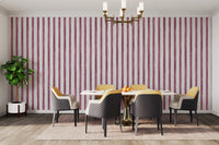Vertical maroon striped wallpaper pattern
