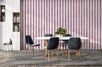 Vertical maroon striped wallpaper pattern
