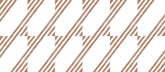 Terracotta Geometric Stripe Wallpaper