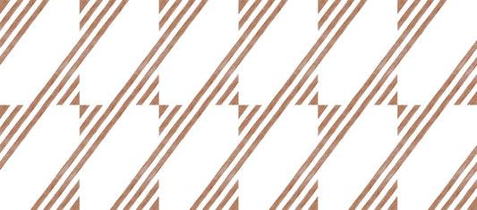 Terracotta Geometric Stripe Wallpaper
