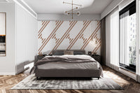 Geometric terracotta wallpaper for walls
