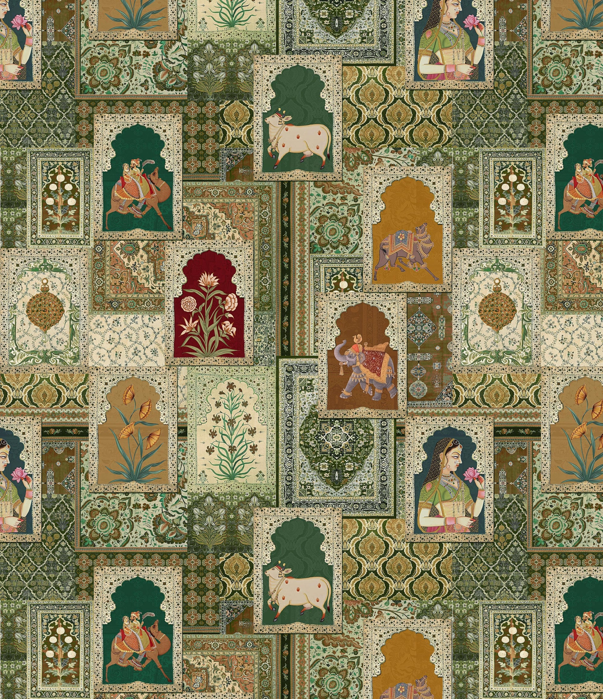 Vintage Heritage Indian Maharani Gazebo Wallpaper