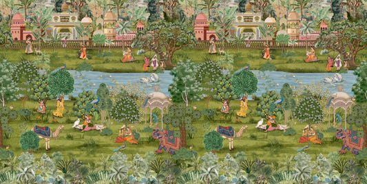 Royal Courtyard Bliss Wallpaper Mural