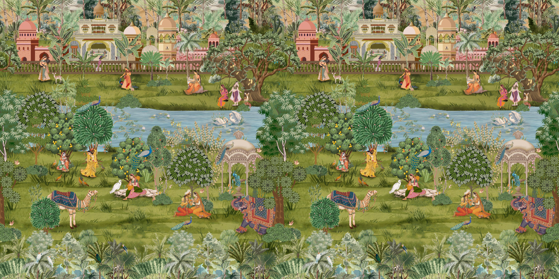 Royal Courtyard Bliss Wallpaper Mural
