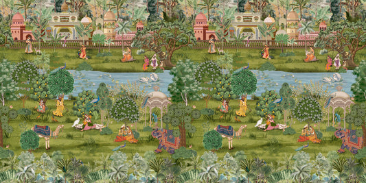 Royal Courtyard Bliss Wallpaper Mural