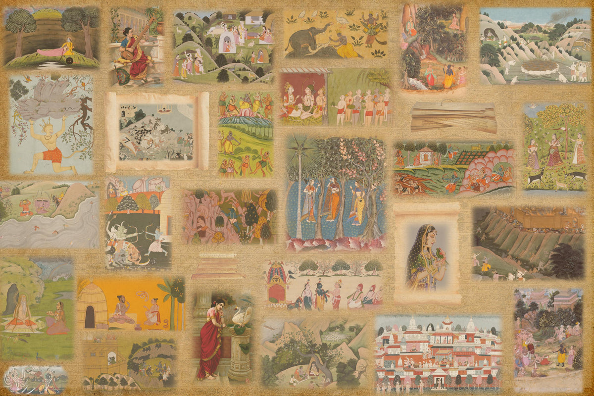 Saga Frames Indian Story Wallpaper Mural in your room — zoomed