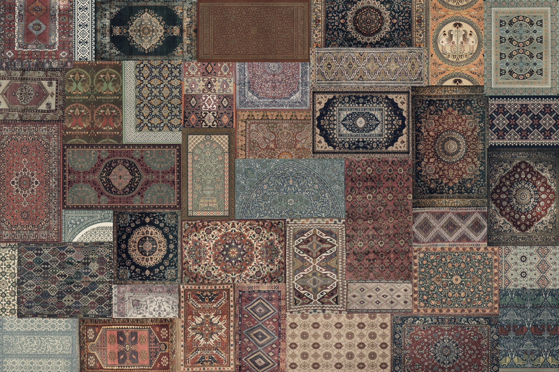 Persian Patchwork Carpet Wallpaper