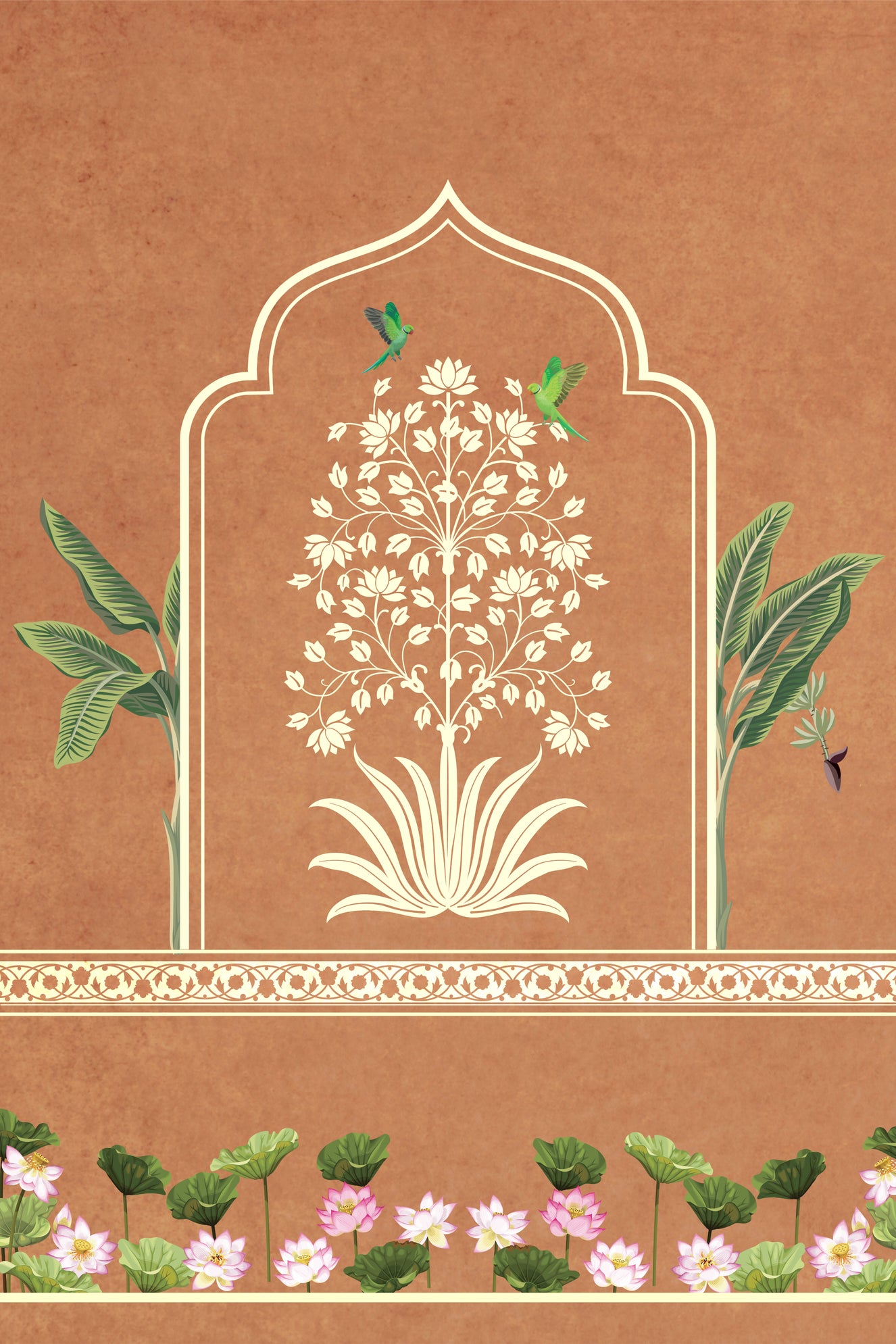 Jharokha Madhuban Bloom Wall Mural