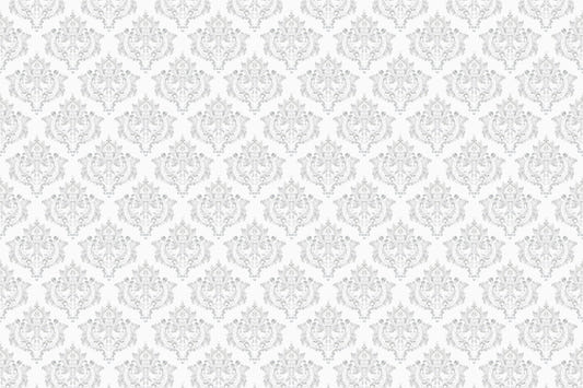 Arabian Style White Damask Wallpaper