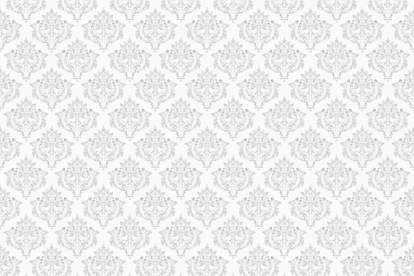 Arabian Style White Damask Wallpaper