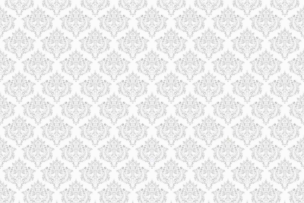 Arabian Style White Damask Wallpaper