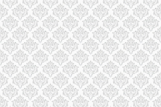 Arabian Style White Damask Wallpaper