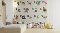 Educational animal-themed kids wallpaper
