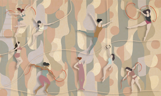 Poise in Motion Rhythmic Dance Wallpaper