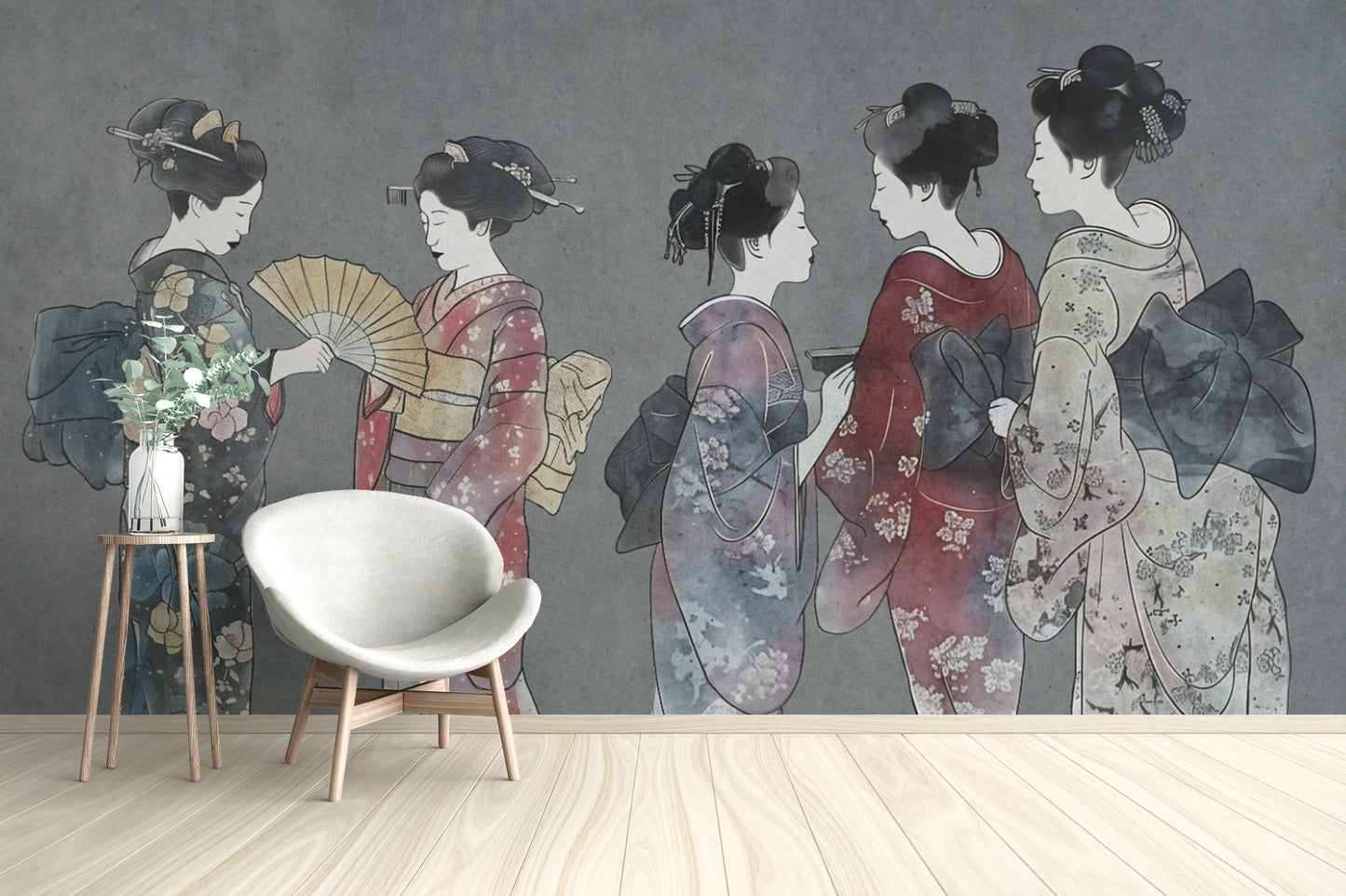 Whispers of Silk Japanese Kimono Wallpaper