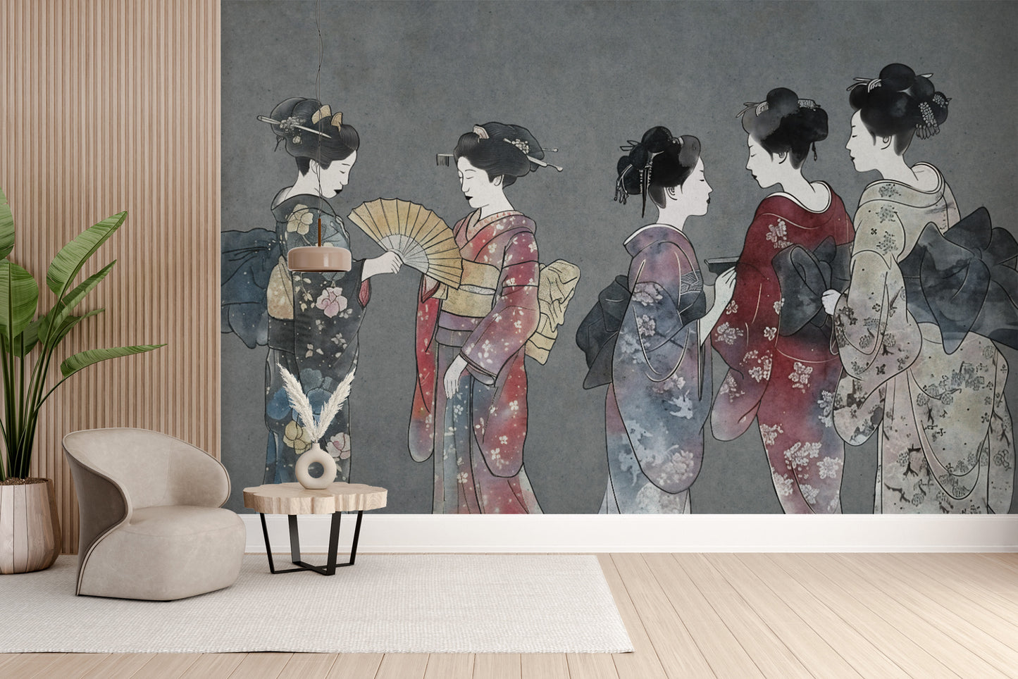 Whispers of Silk Japanese Kimono Wallpaper