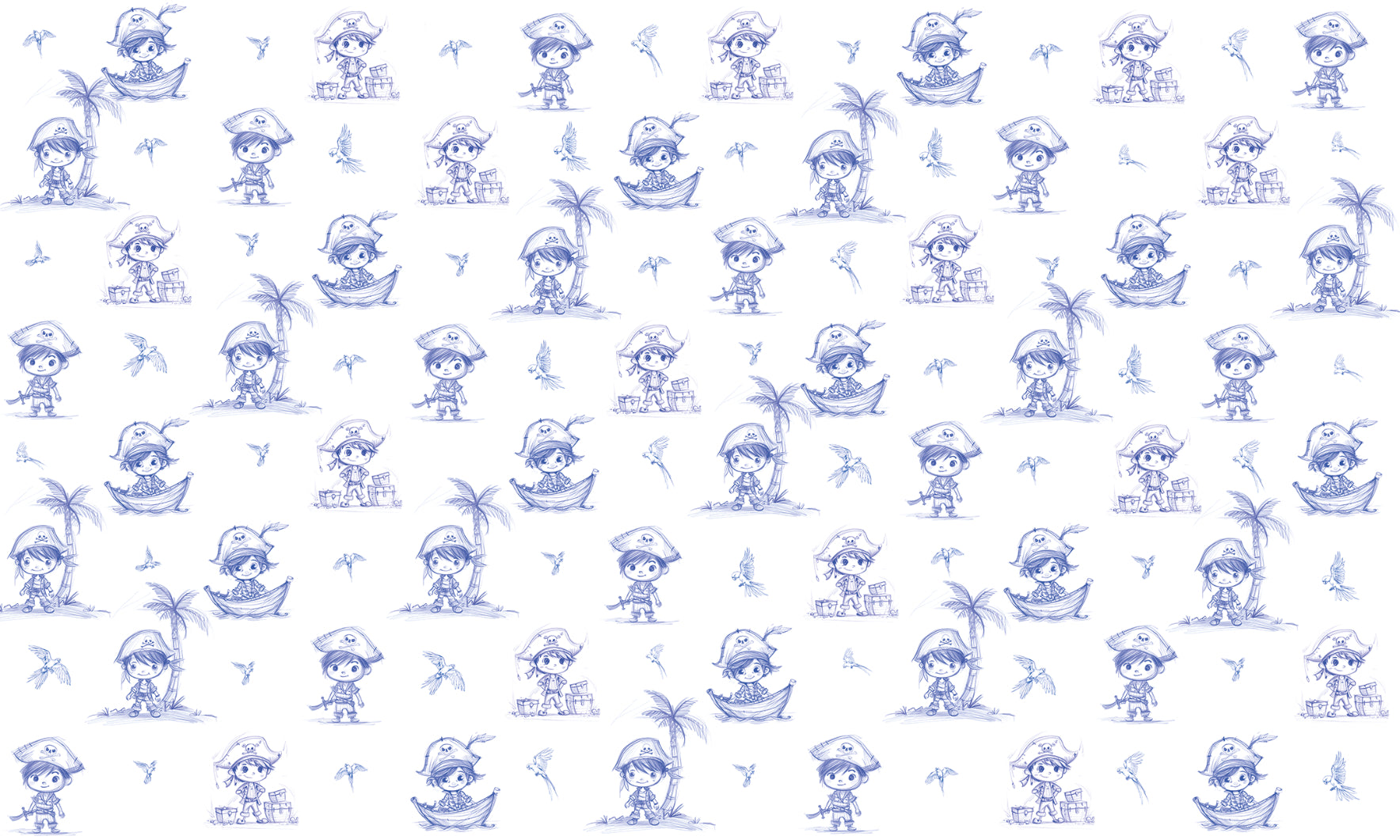 Charming Buccaneers Pirate Wallpaper