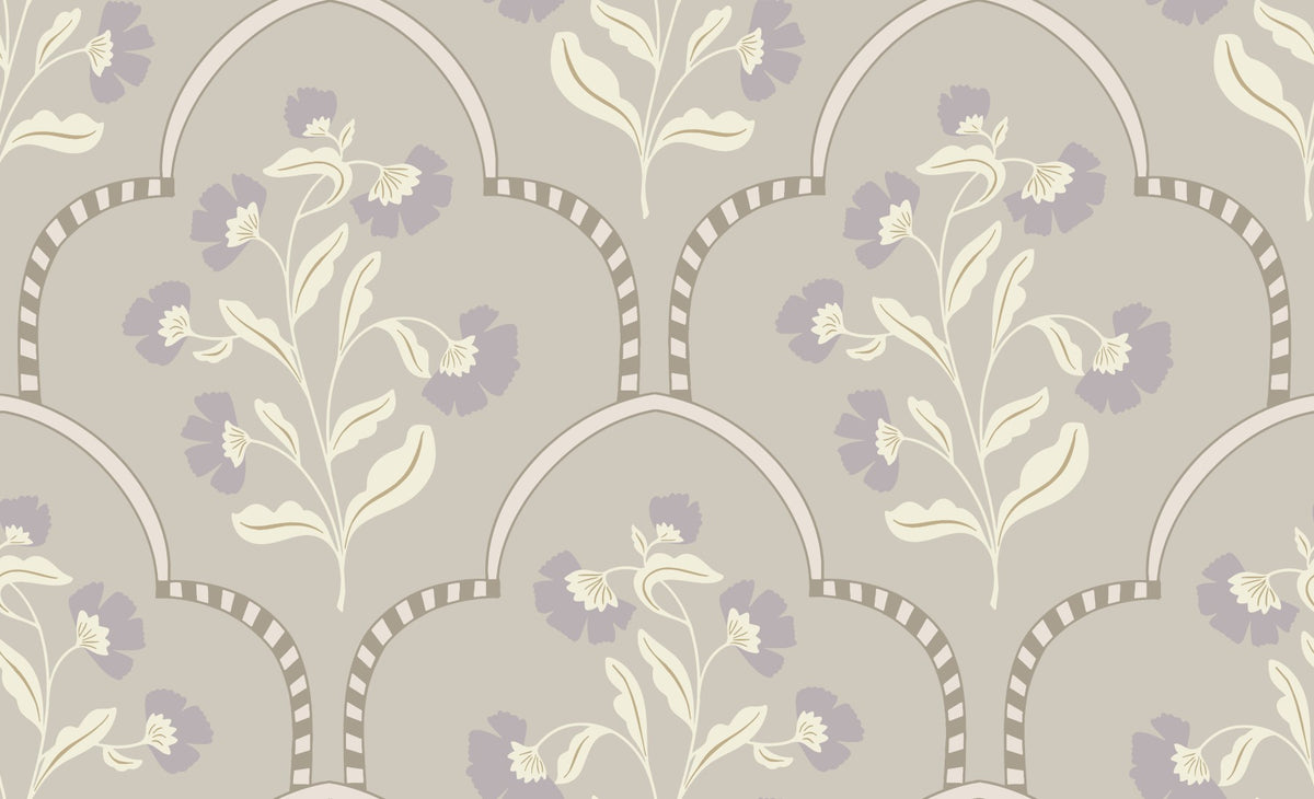 Floral Lattice Wallpaper⁠