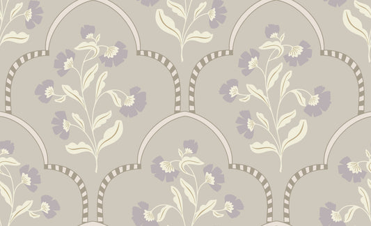 Floral Lattice Wallpaper⁠