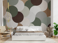 Vibrant geometric wallpaper for creative spaces

