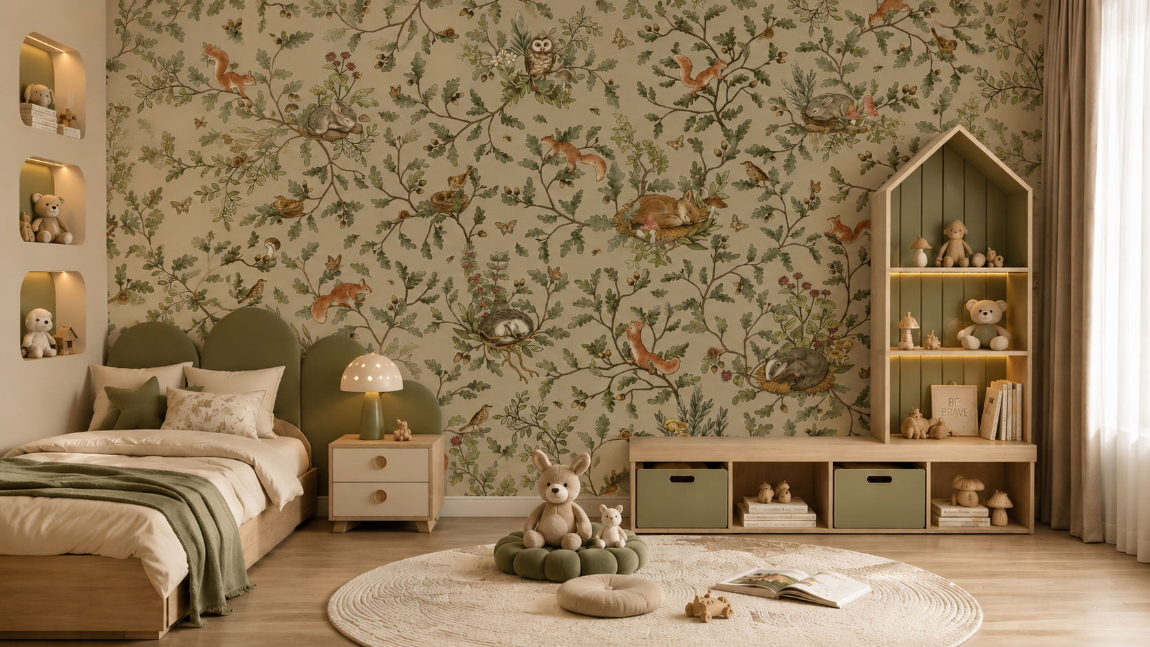 Woodland Naptime Tales Wall Mural GD6296