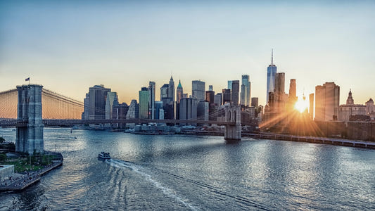NYC Skyline at Dawn Wall Mural