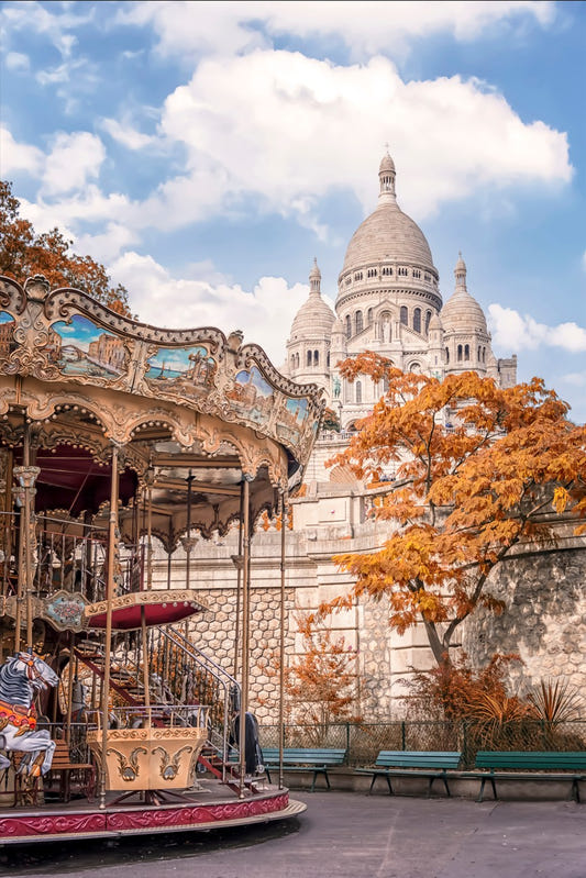 Sacre-Coeur Carousel Wall Mural