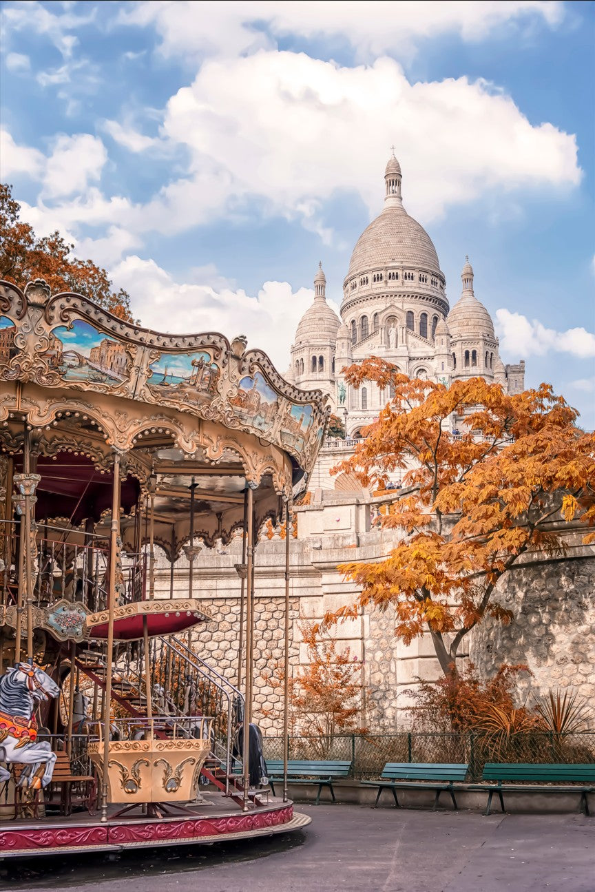Sacre-Coeur Carousel Wall Mural