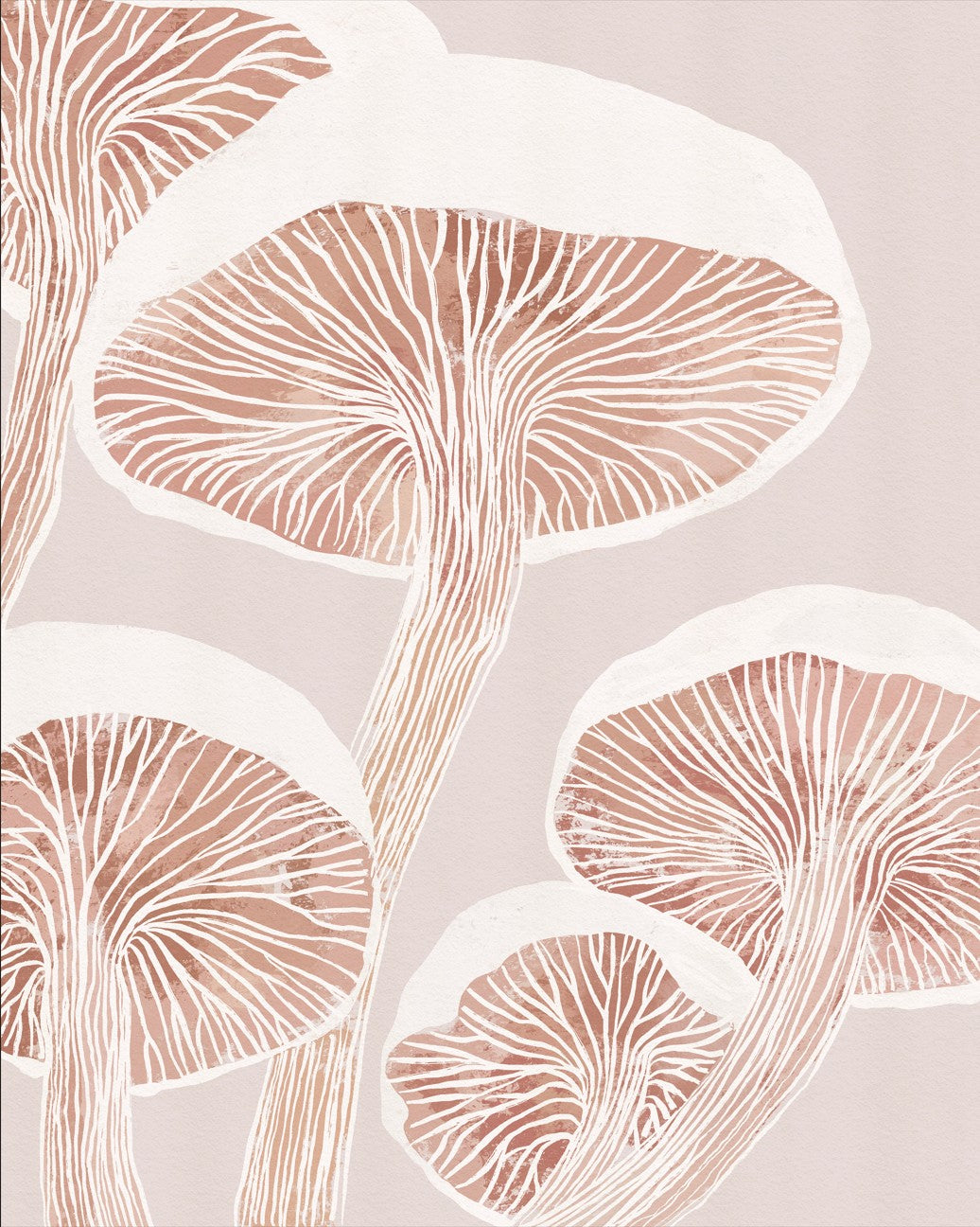 Fungi Forest Charm Wall Mural in your room — zoomed