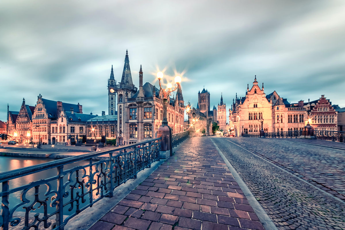 Ghent's Twilight Glow Wall Mural