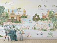 Golden Heritage Landscape Indian Wallpaper