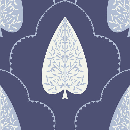 Indigo Grove: Botanical Echoes Wallpaper⁠