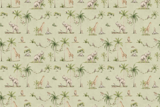 Green Safari Wildlife Wallpaper