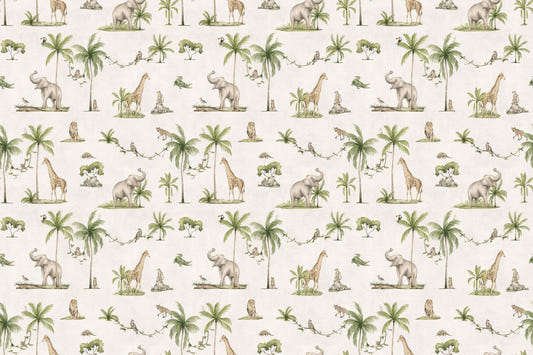 Light Grey Safari Wildlife Wallpaper