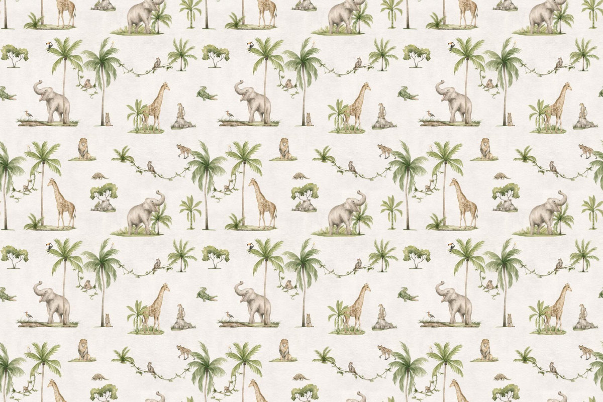 Light Grey Safari Wildlife Wallpaper