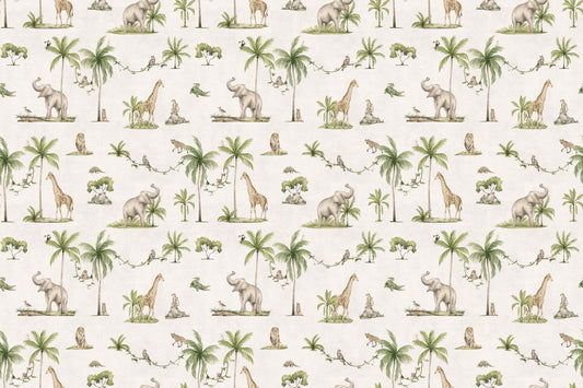 Light Grey Safari Wildlife Wallpaper