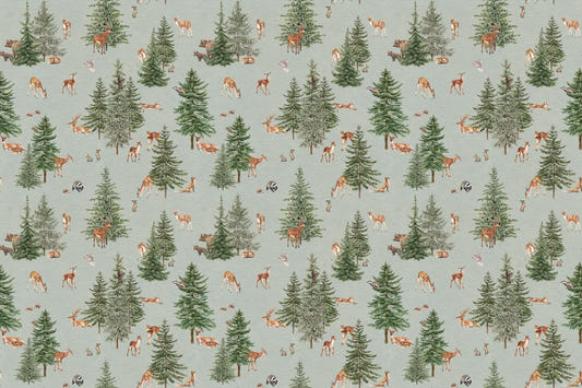 Woodland Deer Forest Wallpaper