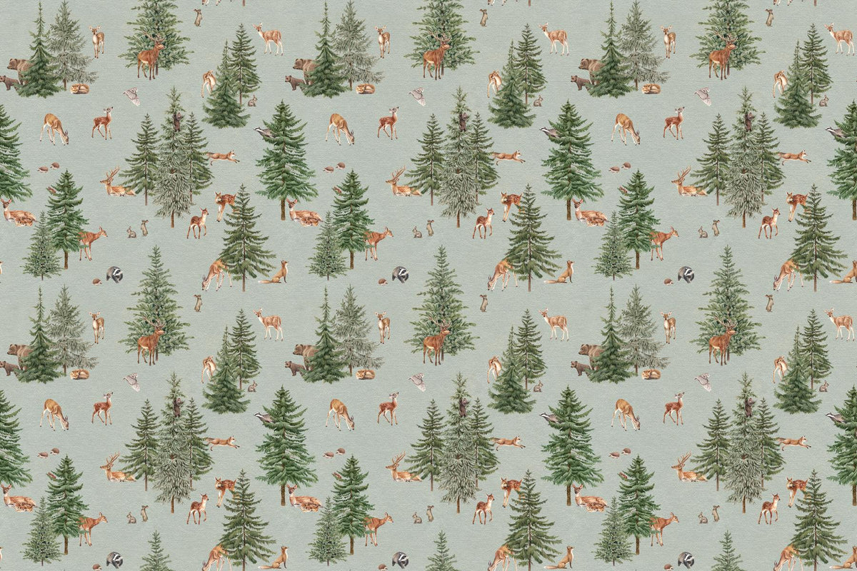 Woodland Deer Forest Wallpaper