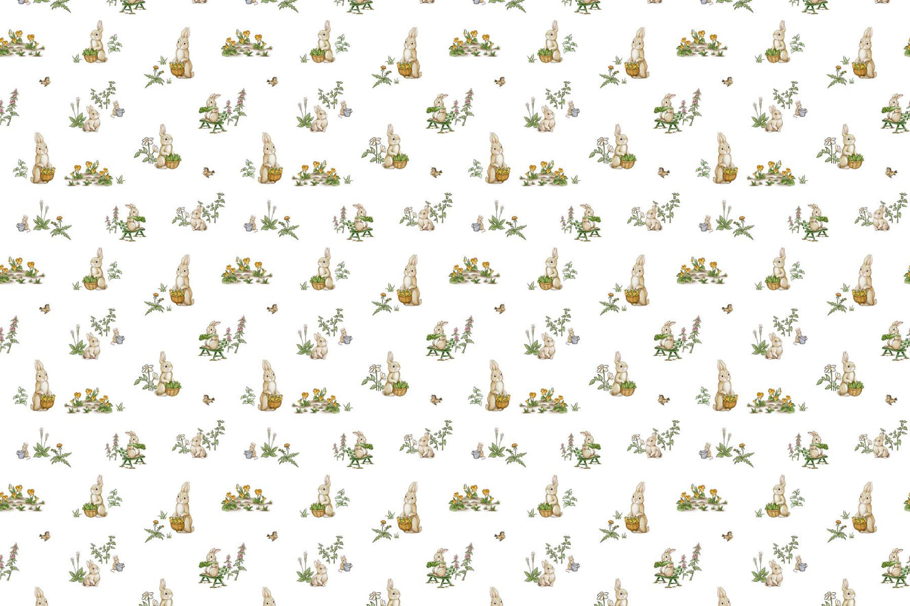 Bunny Garden Delight Wallpaper