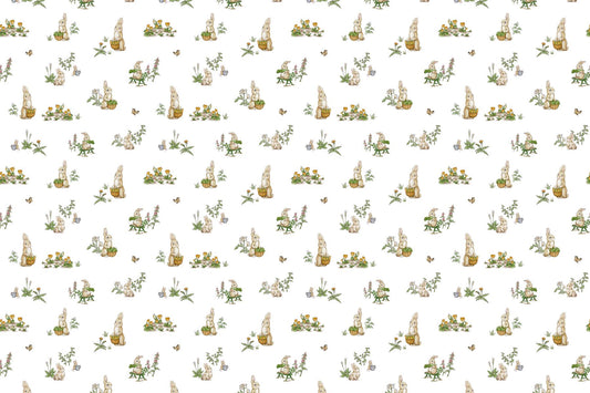 Bunny Garden Delight Wallpaper