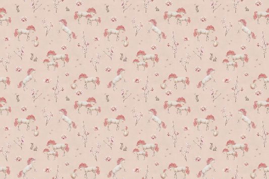 PInk Blush Unicorn Girls Wallpaper
