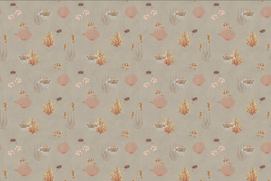Brown Oceanic Wonders Wallpaper Mural